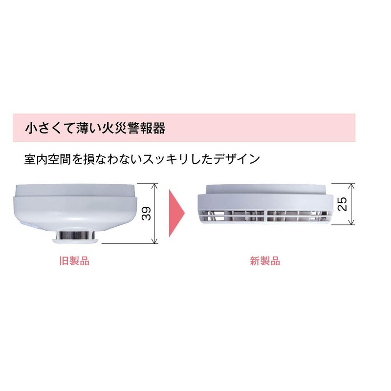 Nomi FSLJ015-B-N Fire Alarm for Residential Use, Good Design Award,