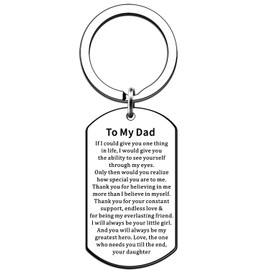JMIMO Dad Gifts from Daughter Dad Keyring Dad Birthday Gifts Christmas Fathers Day Best Dad Daddy Present