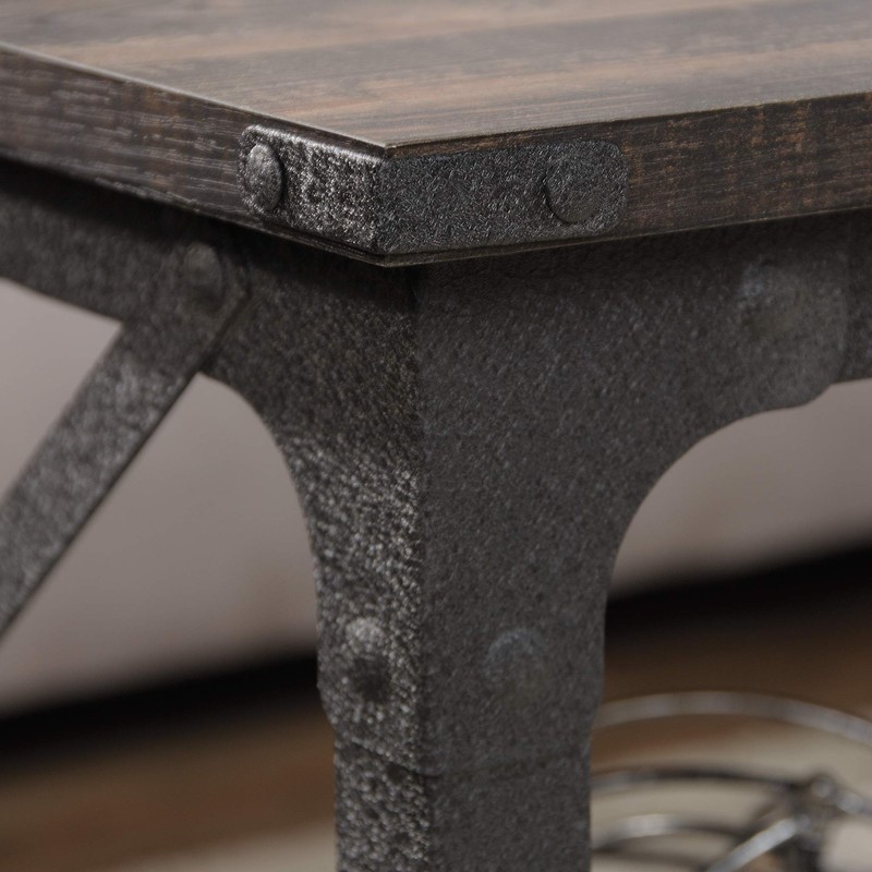 Sauder Steel River Coffee Table, L: 42.91" x W: 24.21"