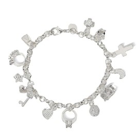 ZKXYFFS Charm Bracelets for Women 925 Sterling Silver Thirteen Hanging Pieces Bracelet for Women Gift Bracelets Bangles Jewelry
