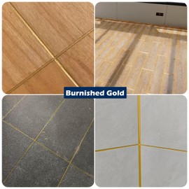 AIIUUUYJ Epoxy Grout,Waterproof Auto-Mix Dual Tubes Tile Grout,Advanced Grout for Shower Bathroom Kitchen Sink,Wall and Floor, Grout Cleaner Needless, 13.5 oz, Gold, No Gun