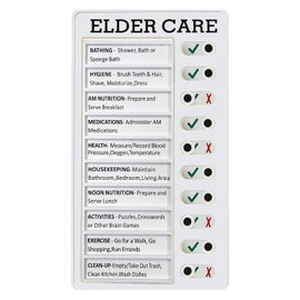 Tabanzhe Plastic Memo Board for Chores Checklist - Organize Your Tasks with Elder Care Chart Board, Featuring A Task List Board with Sliding Buttons, Detachable and Reusable