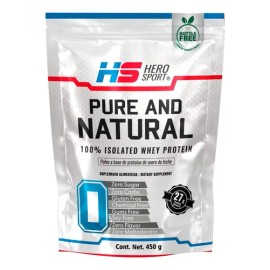 Hero Sport Pure And Natural Proteina 15 Porciones, 450gr Sabor Sin sabor                                                                              