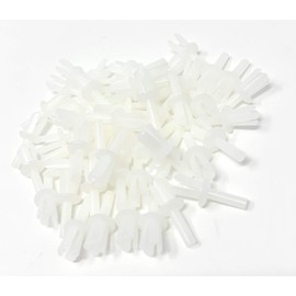 Design61 Expansion Rivets Attachment Clip 50 Pieces 5 mm Hole Natural White