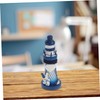 Ipetboom 4pcs Mediterranean Style Mini Wooden Lighthouse Ornaments Nautical Home