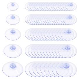 Glarks 80Pcs 20mm 25mm 30mm 35mm 40mm Bathroom Shower Caddy Connectors Suction Cups Set, Rubber Anti-Collision Sucker Pads Without Hooks and Holes