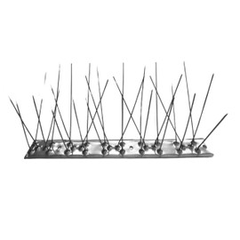 EVOGES 316 Stainless Steel Bird Spikes for Pigeons & Seagulls – 3/6 Pack (Each 250mm x 28mm, 30 Spikes per Strip) Anti-Climb Deterrent for Fences, Windows, Roofs & Ledges (3-Pack (75cm))