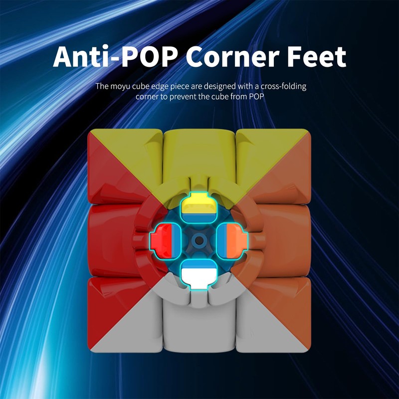 Moyu MEILONG3 Magic Cube 3x3 Stickerless Traditional Speed Puzzle Cubing