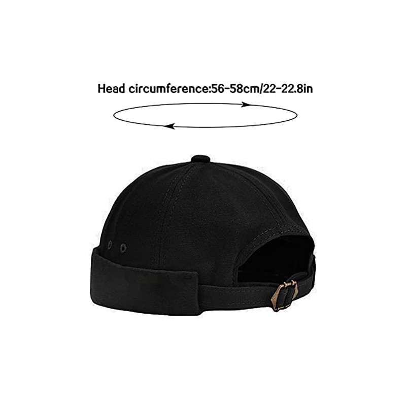 XYIYI Men's Docker Hat Brimless Hat Skull Cap Worker Sailor