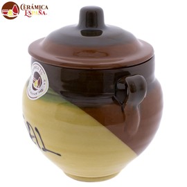 CERÁMICA ESPAÑA Rustic Ceramic Salt Shaker, Kitchen Jars, Original Salt Shaker Kitchen Model M05, 100% Handmade, 14 x 12 x 15 cm