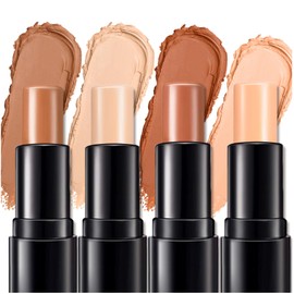 ONLYOILY 4 Colors Cream Contour, Stick Palette, Contouring Concealer, Stick Primer, Face Makeup Kit for Beginners, Cream Concealer and Highlight Stick(#2+3)