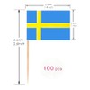 Sweden Swedish Toothpick Flags Decorations Small Cupcake Toppers Cocktail Food