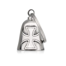 Motorcycle Cross Bell Key Chain Stainless Steel Biker Bells Protect the Rider Accessories & Live To Ride Good for Luck