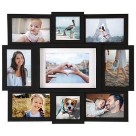 Malden International Designs Black 9 Opening Collage Photo Frame