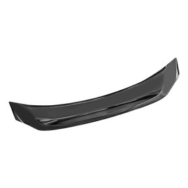 IKON MOTORSPORTS, Trunk Spoiler Compatible with 2016-2021 Honda Civic Sedan 4-Door, R Style Gloss Black ABS Plastic Rear Trunk Lid Spoiler Wing Lip