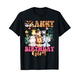 Granny Of The Birthday Girl Zoo Theme Animal Party Safari T-Shirt