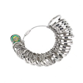 Medidor de anillos, tamaños de anillos Herramienta de medición de anillos Joyas de tamaño Honkong Medidor de anillos Accesorios de medidas prácticas para fabricantes de joyas y trabajadores de procesa
