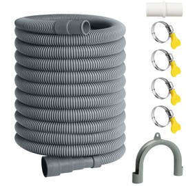 SDLDEER Washing Machine Drain Hose, 7 m Extension, Universal Waste Water Hose, Includes Bracket, Hose Connector and Hose Clamp
