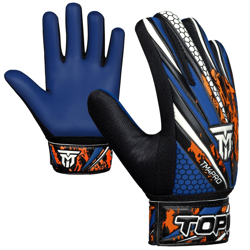 TOPMAD Goalkeeper Gloves (Blue, Size 4 suitable for 6 to