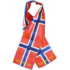 Norway Country Lightweight Flag Printed Knitted Style Scarf 8"x60"