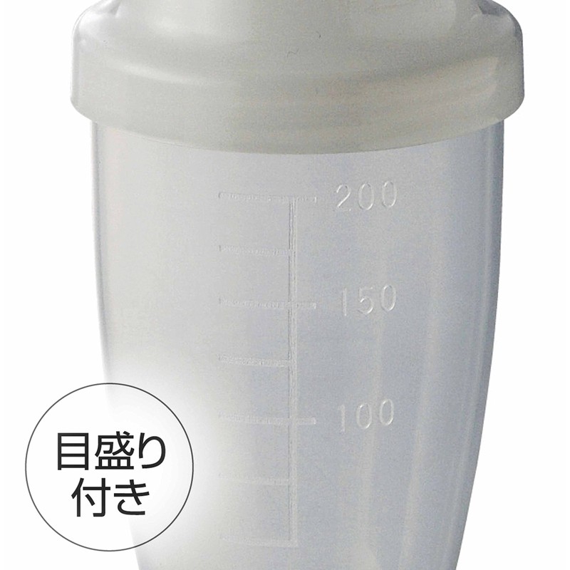 Metrics Shaker Bottle, Clear, Small, 7.8 fl oz (200 ml)
