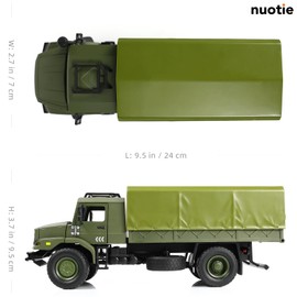 NUOTIE 1/136 Unimog U1300 Model Military Transport Vehicle Car Die-cast Metal Model Kit Military Unimog Truck Model Military Multifunctional Car Model for Adults Collection or Gift