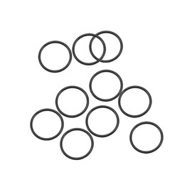 sourcing map Fluororubber O-Ring Seal Black 10 mm x 12 mm x 1 mm Pack of 10