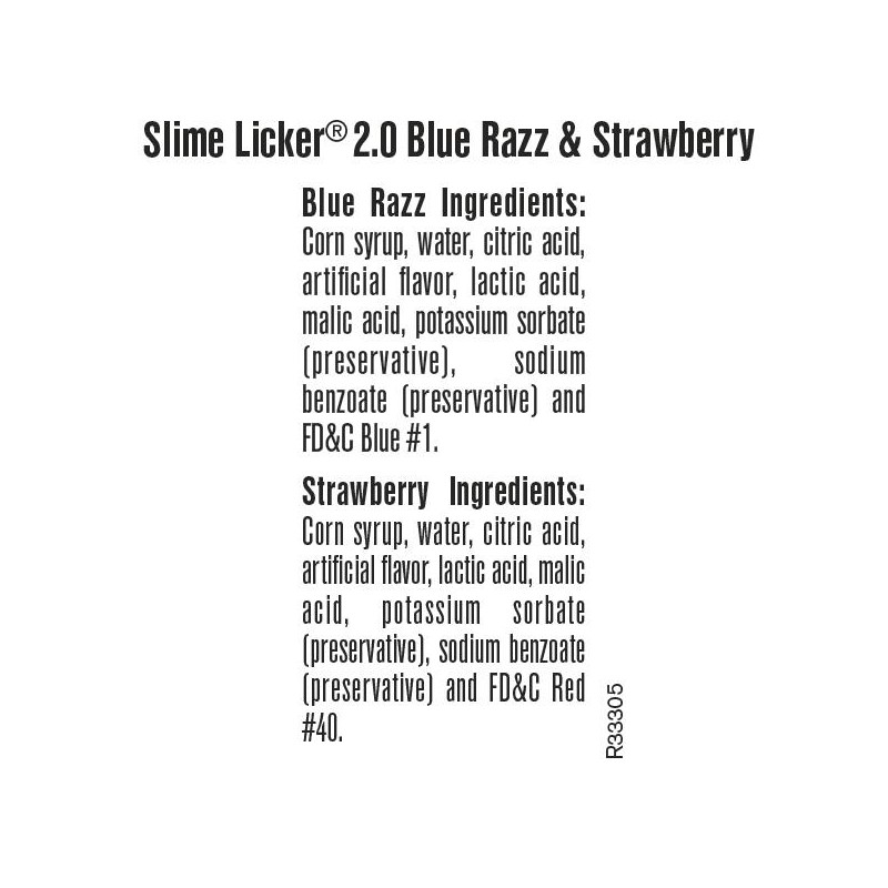 Slime Licker 2.0 - Strawberry or Blue Razz - Specification: