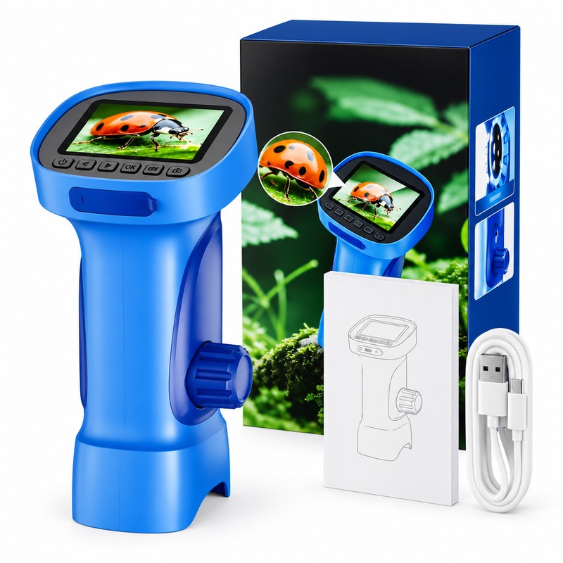 Digital Microscope for Kids – 1000X Portable Microscope with 2.4-Inch