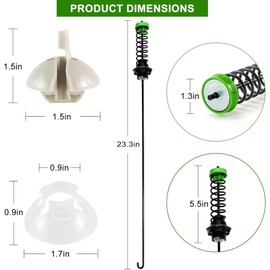 Suspension Rod Kit for May.tag MVWC565FW2 MVWC565FW1 MVWX655DW1 MVWX655DW2 Bravos Washer-Whirl.pool WTW5000DW3 WTW5000DW2 WTW5000DW1Washing Machine Damper Rods by TOMOON