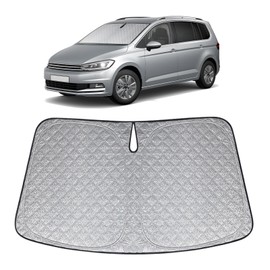 XCBYT Sun Protection Car Windscreen Interior Compatible with VW Touran 2016-2024, Thickened Sun Visor Windscreen Cover, Foldable Windscreen Cover, UV Protection