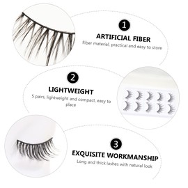 Baluue 2sets Individual Lashes Thick Handmade Natural Comfortable Easy to Apply 5pairs*2