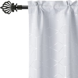 GIRASOLE HOME® 2 Pcs Zinc Alloy Curtain Rod End End Piece 18-20mm Diameter (Nickel Black)