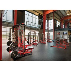 American Floor Mats 5/16" (8mm) Thick 10% Grey 4' x 6' Rubber Rolls, Rubber Gym Flooring, Natural Rubber Exercise Mats