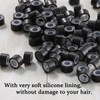 GOTDYA 5mm-300pcs Hair Extension Beads,Silicone Lined Micro Rings,I Tip MicroLink