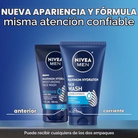 Moisturizing Face Wash por Nivea Limpiador Facial Humectante para Hombre, 150 ml (5 oz)