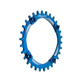 Funn Solo Narrow Wide Chainring for 9 10 11 12 Speed Chain, Fits 104mm BCD Interface Crankset, Single Speed Bike Chain Ring for MTB, BMX Bike, Gravel Bike and Road Bike (30T, Blue)