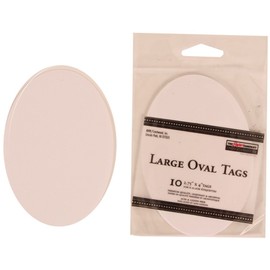JAM PAPER Gifts Tags - Large Oval - 2 3/4 x 4 - White - 10/Pack