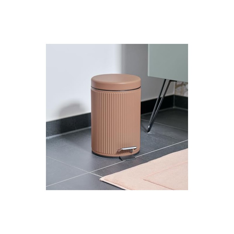Zeller 18963 Cosmetic Bin 3 Litres Metal / Plastic Mocha
