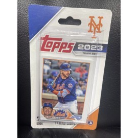 New York Mets 2023 Topps Factory Team Set Alonso Lindor Kodai Senga Rookie Card.