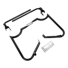TCT-MOTORPARTS Black Saddlebags Bracket Guard Bar Fit For Harley Touring Road King Street Glide Ultra Limited Electra Glide Standard FLHT 2014-2024