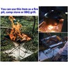 CAMPINGMOON 3-in-1 Portable Stainless Steel Wood Burning Grill and Fire