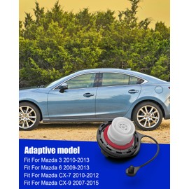 Fuel Gas Cap Tank Filler Fit for Mazda 3 6 CX-7 CX-9 2007-2015, Fuel Tank Cap Replace GS3L42250B GS3L-42-250B