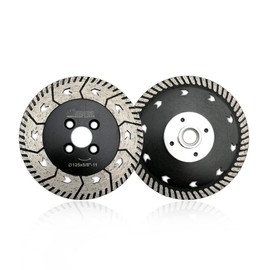 SHDIATOOL 5 Inch Granite Turbo Cutting Blades Two-in-One Design Cut Grind Sharpen Marble Concrete and Bricks(2-Pack)