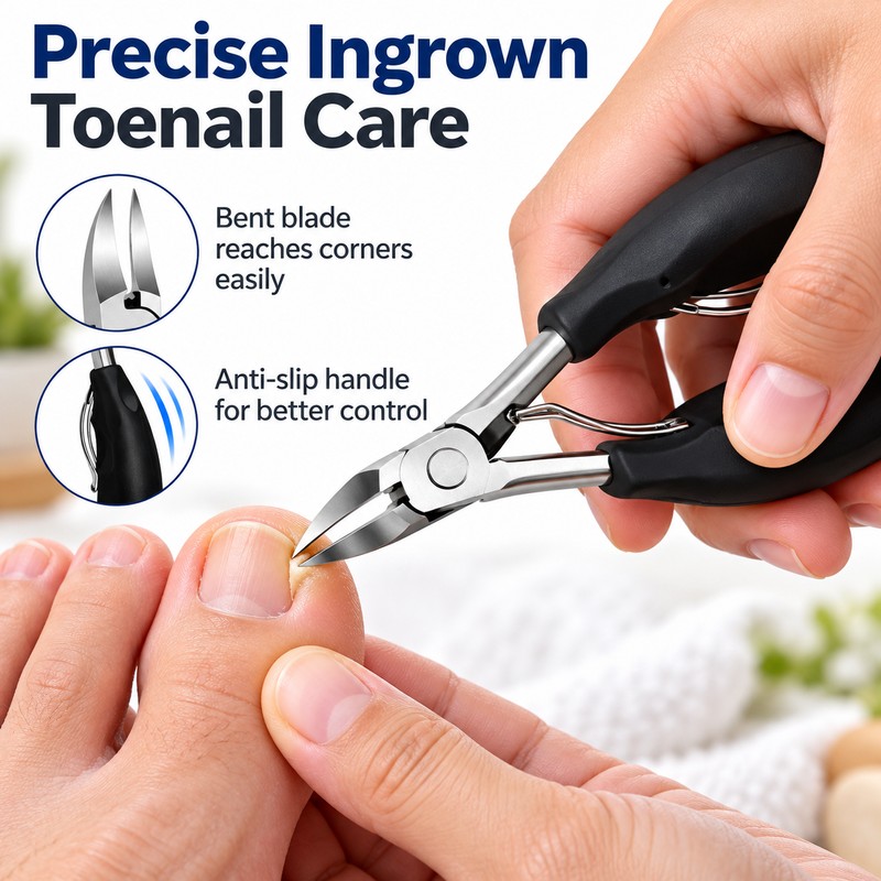 Stainless Steel Nail Clipper for Fingernail & Toenail Care –