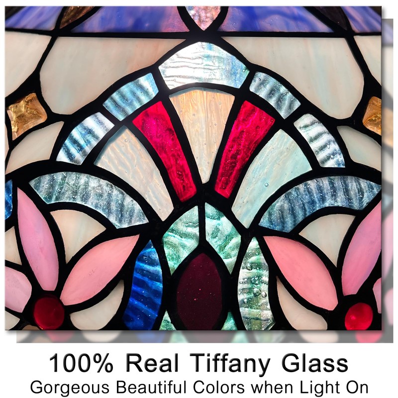 Capulina Tiffany Lamp Stained Glass Pendant Lights 12 Inches Wide