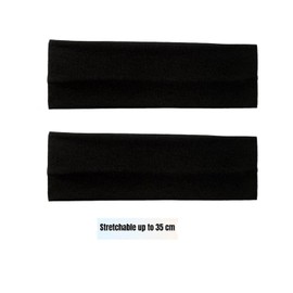 Head Band for Women and Men Sports and Exercise Stretchable headbands 2 pcs (Black)