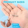 HINZIC 4pcs 925 Sterling Silver Split Jump Ring, 5mm/6mm Small