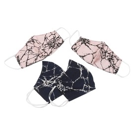 NOVICA Artisan Handmade Family Set Cotton Face Masks Pack of 4 Accessories Multicolor Double Layer Ear Loop Filter Pocket Printed Indonesia ' Crackled' Set of 4