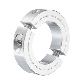 uxcell Double Split Clamp-On Shaft Collar for 1-5/8" Shaft, Two-Piece Clamping Collar 2-5/8" OD, 11/16" Thickness, Aluminum Alloy Set Screw Split Collar Clamp